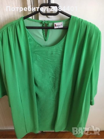 Пролетна дамска блуза с 3/4 ръкав 48 размер, снимка 1 - Туники - 29797387