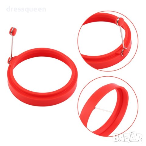 1733 Кръгла силиконова форма за пържени яйца и палачинки, снимка 8 - Други - 44238143