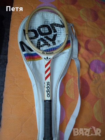 Колекционерска дървена тенис ракета adidas Ilie Nastase / Дървена ретро ракета Адидас