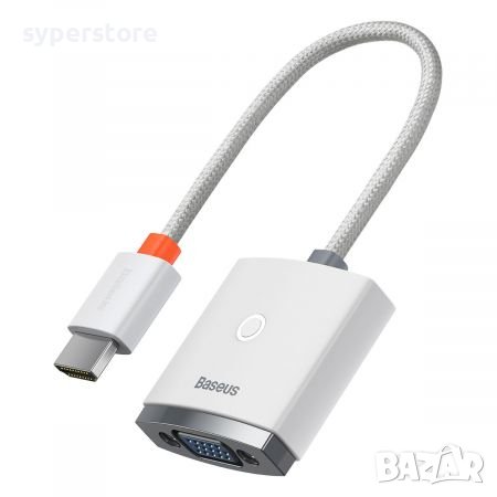 Преходник Адаптер от HDMI към VGA Baseus Lite WKQX010002 Бял Adapter HDMI to VGA