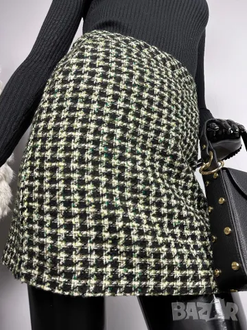 Дамска къса пола от туид , снимка 3 - Поли - 43318213