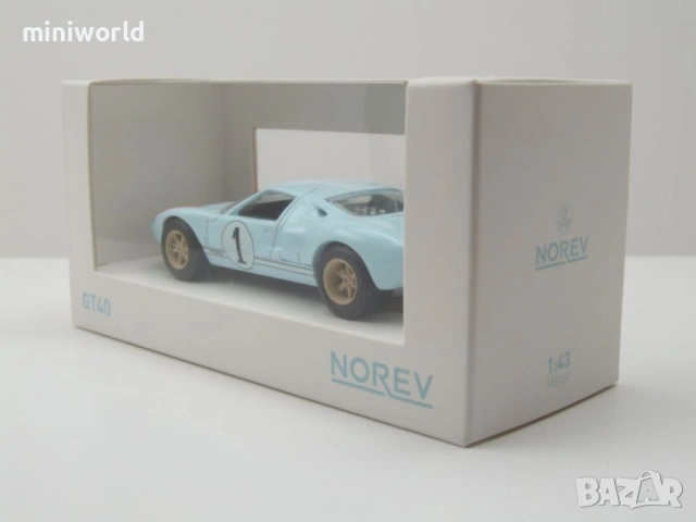 Ford GT40 n.1 1966 - мащаб 1:43 на Norev моделът е нов в кутия, снимка 8 - Колекции - 54330733