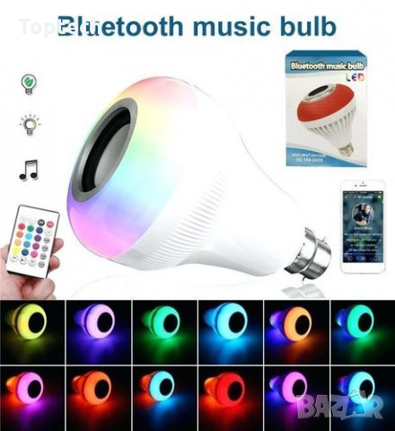 LED музикална Bluetooth крушка ОЕМ Bulp lamp, снимка 3 - Bluetooth тонколони - 30224461