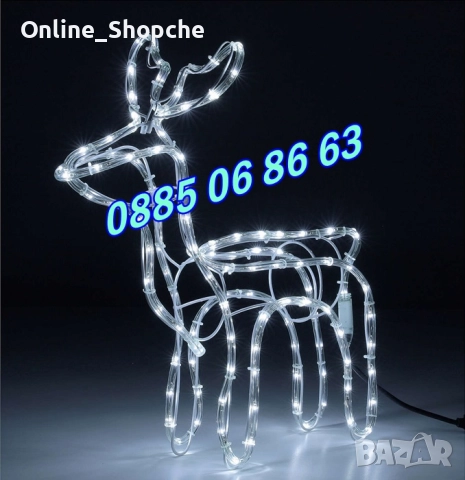 Коледен светещ елен, коледен елен височина 90 см, жълта светлина, снимка 3 - Декорация за дома - 52426018