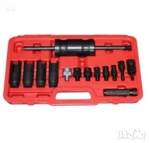 Обратен чук за вадене на дюзи 14 части, снимка 2 - Куфари с инструменти - 36815719