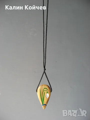 "Кокиче" - бижу миниатюра от чемшир, снимка 5 - Колиета, медальони, синджири - 49088854