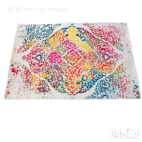 Цветен бохо килим от полиестер – щампован етно дизайн, 120×180 / 160×230 см Код P2116