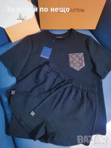 Louis Vuitton Дамски Летен Комплект С Релефно Лого👚🩳Дамски Къс Екип Луис Витон - 2 Цвята Код A534, снимка 5 - Комплекти - 50141853