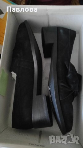Естествен велур черни 38 размер, снимка 4 - Дамски ежедневни обувки - 35257717
