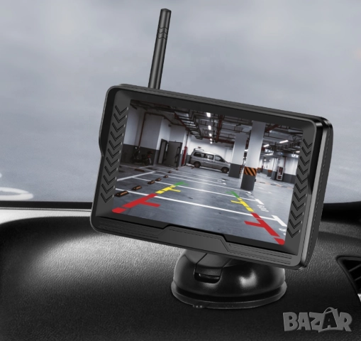 Безжична камера с монитор, за паркиране, бус, заден ход, кола, автобус, автомобил, задно виждане 12V, снимка 3 - Аксесоари и консумативи - 52006244