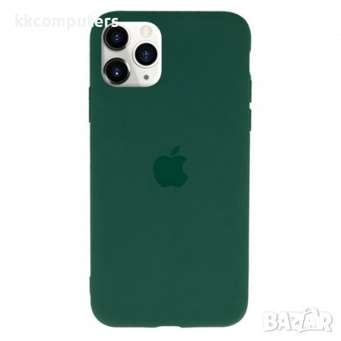 Силиконов кейс Silicone Case 2 за Apple, За iPhone 11 (6.1), Масленозелен