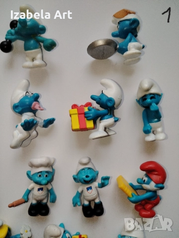 45бр фигури Kinder СМЪРФОВЕ/стари Киндер играчки от шоколадови яйца, снимка 3 - Колекции - 52021996