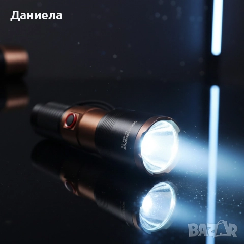Мощен LED фенер COBA TG – 2000 м обхват, USB Type-C зареждане, Power Bank функция