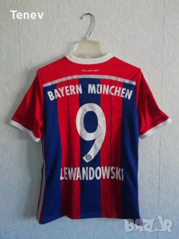 Bayern Munich Lewandowski Adidas оригинална тениска фланелка Байерн Мюнхен Левандовски екип 