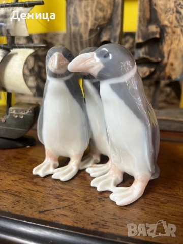 Порцеланова фигурка „Трио пингвини“ от Копенхаген.  , снимка 4 - Фигурки - 51611256