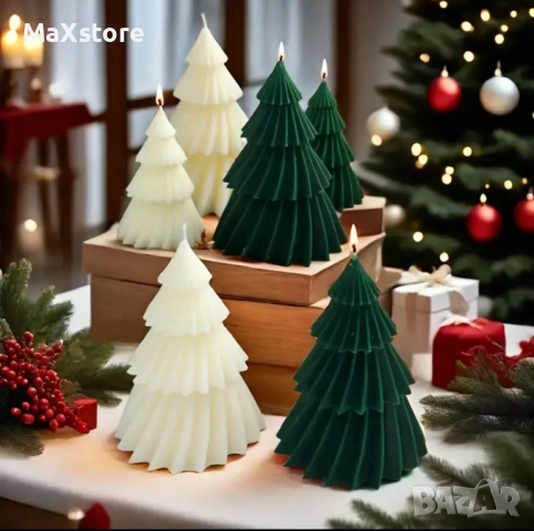 3D Елха 2 размера Силиконов молд форма за свещи гипс сапун смола 