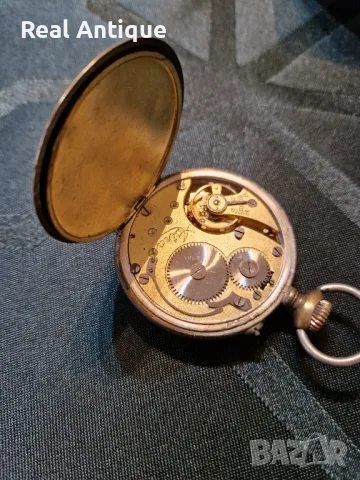 Рядък антикварен колекционерски немски джобен часовник Junghans Astra , снимка 6 - Антикварни и старинни предмети - 48698487