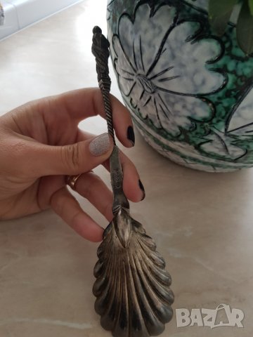 Антикварна сребърна лъжица, снимка 2 - Антикварни и старинни предмети - 29875182