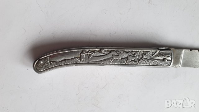 Сгъваем нож Laguiole с ловна сцена, снимка 11 - Антикварни и старинни предмети - 44374395