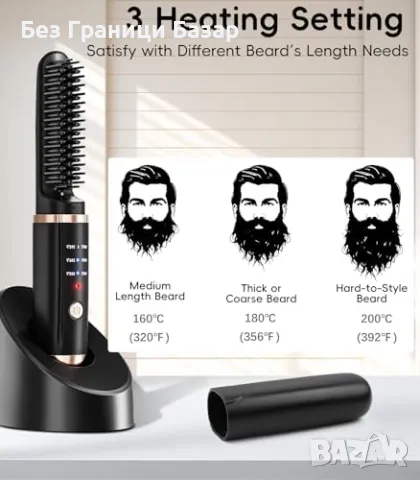 Нов Електрически гребен за брада – Бързо оформяне и изправяне мъже, снимка 2 - Други - 49084350