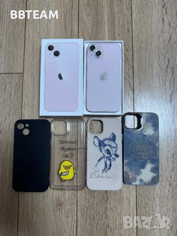 Iphone 13 Pink 128GB 100% battery Като нов.