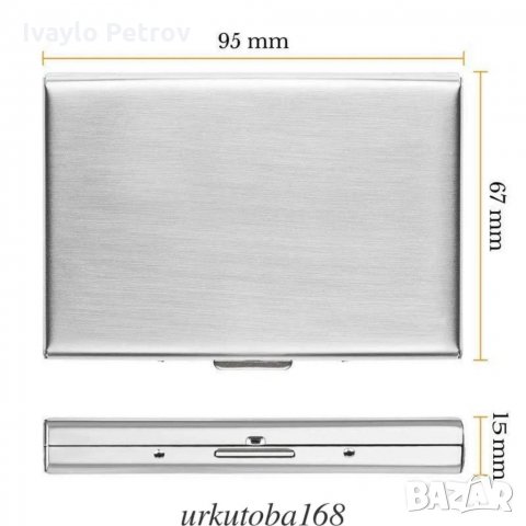 Стилен метален портфейл / протектор със RFID защита за дебитни карти, снимка 7 - Портфейли, портмонета - 29584888