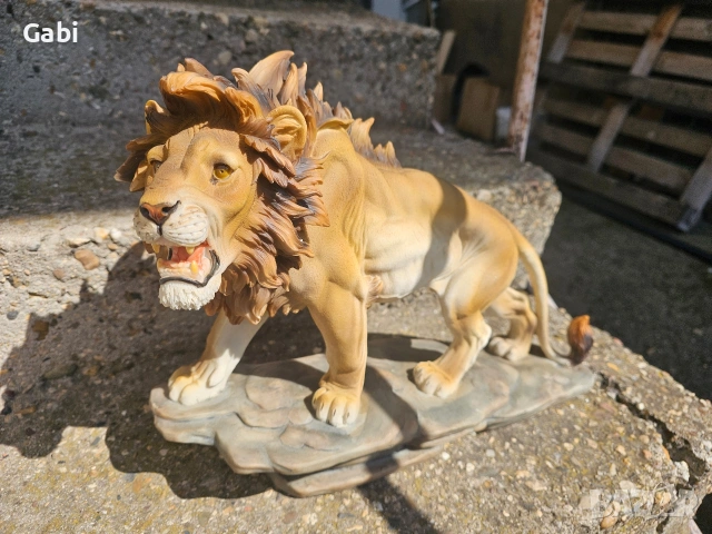 Голяма декоративна фигура „Ревът на лъва“, снимка 4 - Антикварни и старинни предмети - 53892532