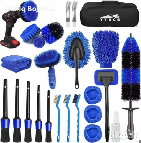 Комплект принадлежности за почистване на автомобил, снимка 11 - Аксесоари и консумативи - 52658483
