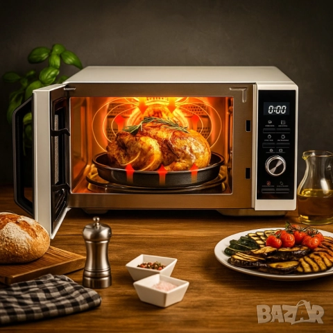 Микровълнова печка Toshiba MW3-AC26SF (26 L) / MW3-SAC23SF (23 L) - С грил, конвекция и Air Fry, снимка 4 - Друга електроника - 51852452