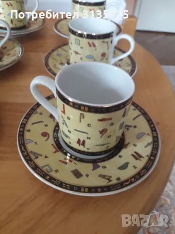 Продавам Египетски сервиз за кафе от 6 бр. чаши с чинийки , снимка 5 - Сервизи - 49696188