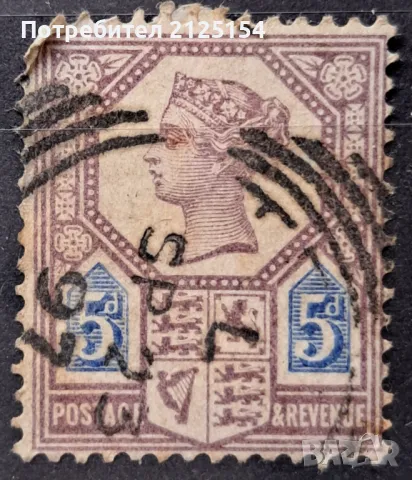 Пощенска марка Великобритания, 1887 г., снимка 1