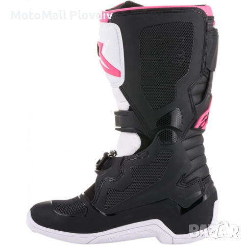 Дамски мотокрос ботуши ALPINESTARS Stella Tech 3 BLACK/WHITE/PINK, снимка 4 - Аксесоари и консумативи - 51471208