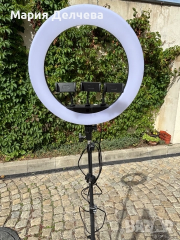 Светлинен пръстен със статив, стойка за селфи фотография , снимка 3 - Чанти, стативи, аксесоари - 51966625