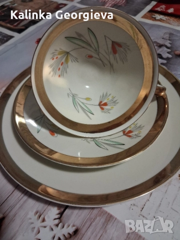 троен сет за чай, снимка 2 - Сервизи - 52518477