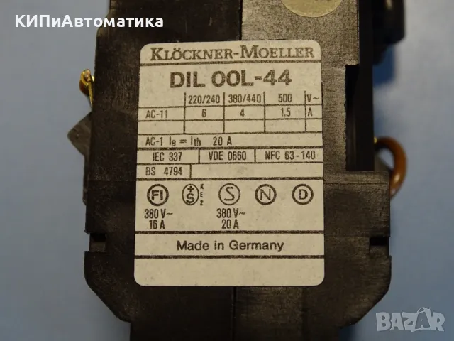 контактор Klockner-Moeller DIL 00L-44 universal contactor relay 220/240V, снимка 5 - Резервни части за машини - 47789160