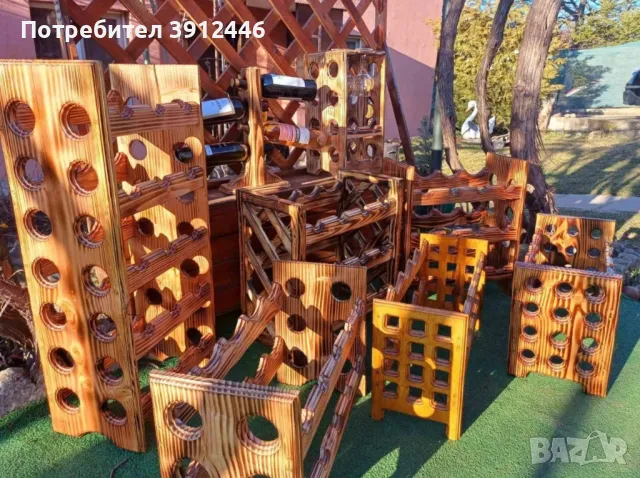 Стойка за вино, снимка 6 - Етажерки - 49640766