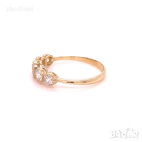 Златен дамски пръстен 1,75гр. размер:57 14кр. проба:585 модел:37709-5, снимка 2 - Пръстени - 54111528