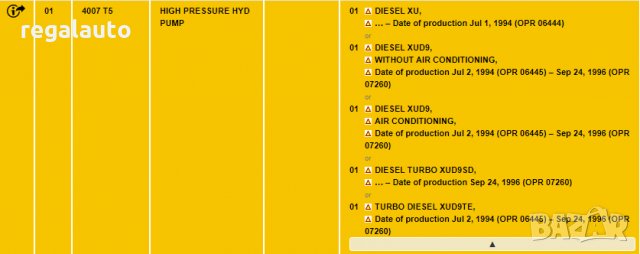 4007T5,0.053598,Хидравлична помпа CITROEN XANTIA 1.9D 05.93-04.03, снимка 7 - Части - 31684549