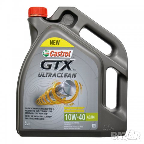 Моторно масло CASTROL GTX ULTRACLEAN 10W40 5л , снимка 1 - Аксесоари и консумативи - 39714824