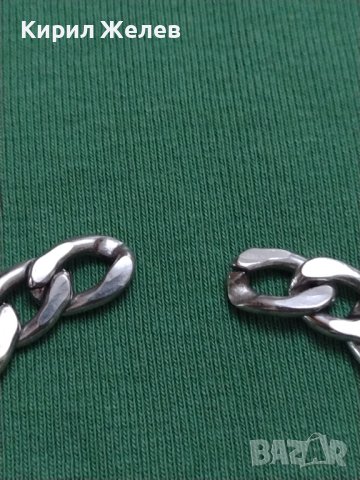 Сребриста верижка ланец,колие дължина от край до край 40см. много красив дизайн 37398, снимка 3 - Колиета, медальони, синджири - 40425961