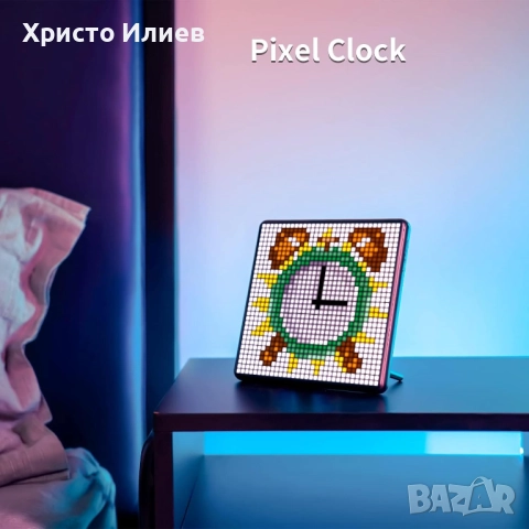 Дигитална цифрова фоторамка Divoom Pixoo 32x32 арт LED дисплей за декорация, снимка 4 - Други стоки за дома - 52468656