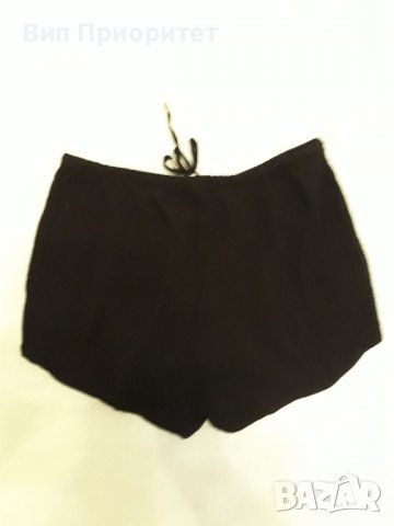 Къс H&M черен панталон биопамук с регулируемо престягане на кръста, двустранни джобове, снимка 10 - Къси панталони и бермуди - 37476541