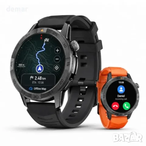 AGM Legion Pro смарт часовник с офлайн карти, AMOLED GPS и два ремъка