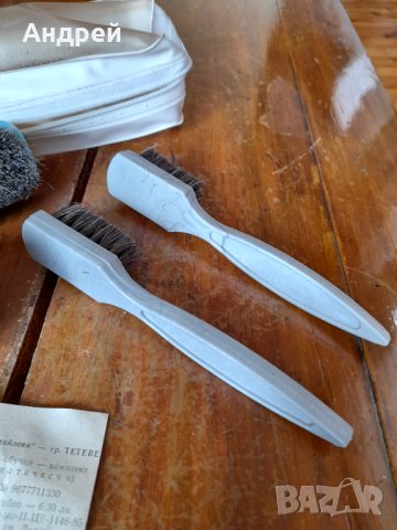 Стар комплект четки за обувки, снимка 4 - Антикварни и старинни предмети - 42420977