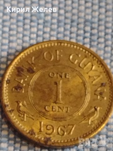 Екзотична монета 1 цент 1967г. Гвиана рядка за КОЛЕКЦИОНЕРИ 31634, снимка 3 - Нумизматика и бонистика - 44396010