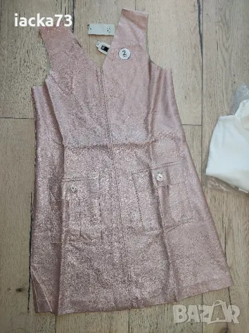 Нов комплект-розово сукманче и поло блузка River Island , снимка 9 - Детски рокли и поли - 48849300