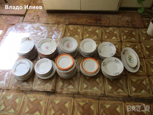 Чинии  и паници порцеланови и стъклени нови