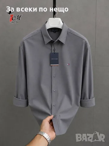 Tommy Hilfiger Мъжка Риза С Дълъг Ръкав И Класическа Яка - Различни Цветове Код SK2090, снимка 4 - Ризи - 55940687