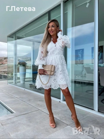 Прекрасна дантелена рокля Универса, снимка 8 - Рокли - 54003329