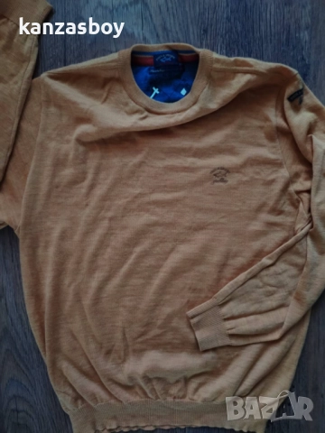 paul and shark supermelange cool touch - страхотен мъжки пуловер Л КАТО НОВ, снимка 4 - Пуловери - 52818580